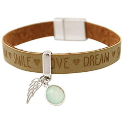 Braccialetto - Ala De Angelo - Argento 925 - Wishes - Nocciola - Calcedonio - Verde Mare - Chiusura Magnetica precio