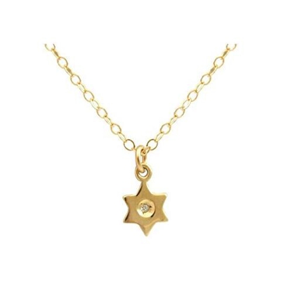 Collana - Ciondolo - Fiocco Di Neve - Argento 925 - Placcato Oro 18k - 1,3 Cm