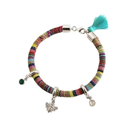 Braccialetto - Argento 925 - Azteco - Ape - Smeraldo - Verde - Quarzo Rosa precio