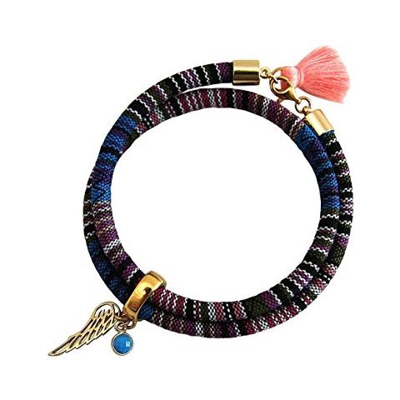 Braccialetto Avvolgente - Placcato Oro 18k - Ala - Angelo - Azteco - Turchese