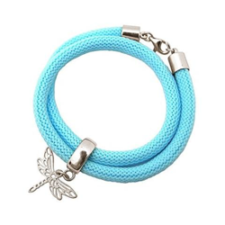 Braccialetto Doppio - Argento 925 - Libellula - Azzurro características