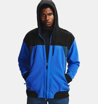 Felpa con cappuccio UA RECOVER™ Fleece Full Zip da uomo
