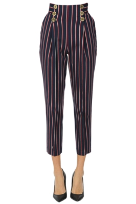 Pinstriped cropped trousers