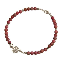 Donna - Braccialetto - Argento 925 - Fiore Di Loto - Rodonita - Rosa - Yoga precio