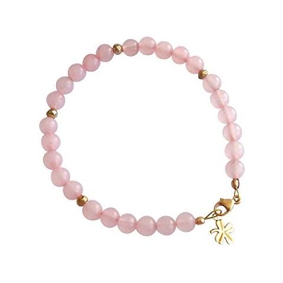 Donna - Braccialetto - Placcato Oro 14k - Quarzo Rosa