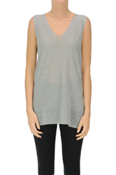 Knitted top with lurex en oferta