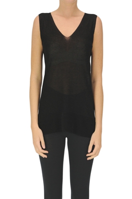 Knitted top with lurex