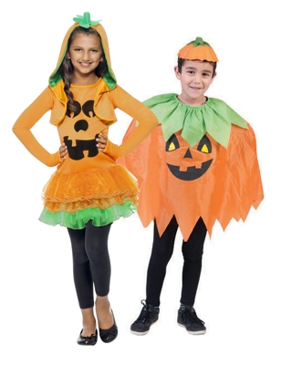 Costume di coppia zucca di Halloween bambino