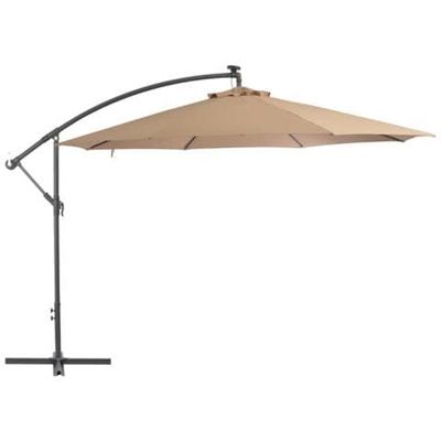 Ombrellone A Sbalzo Con Palo In Alluminio 350 Cm Grigio Talpa