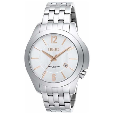 Orologio Uomo Tlj964 con Cinturino in Acciaio Quadrante Argento Indici Color Rosè