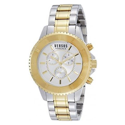 Orologio Sgn12 Cronometro Uomo Bicolor in Acciaio Oro Quadrante Argento Moda en oferta