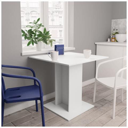 Tavolo Da Pranzo Bianco 80x80x75 Cm In Truciolato en oferta