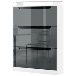 Armadio Scarpiera Firenze In Bianco Opaco E Grigio Lucido precio