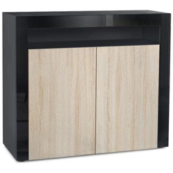 Comodino Torino In Nero Opaco E Rovere Segato Grezzo características