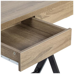 Scrivania Grigia 1 Cassetto In Metallo Faggio Nero características