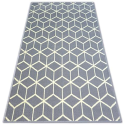 Tappeto Bcf Base Cube 3956 Quadri Grigio Toni Grigio E Argento 200x300 Cm en oferta