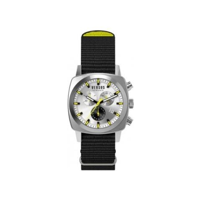 Orologio Soi01 Cronografo Uomo con Cinturino Tela Cassa in Acciaio