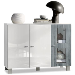Credenza Alessandria In Bianco Opaco E Avola Antracite características