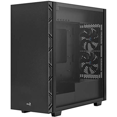 Aerocool Flo, Case Per Pc, 5 Ventole Dà 12cm, Vetro Temperato, Griglia, Nero