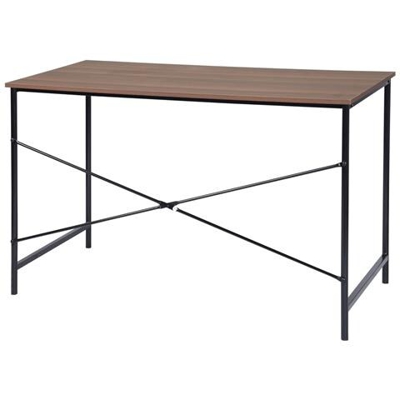 Pannello Mdf Da Tavolo In Quercia Scura E Struttura Metallica