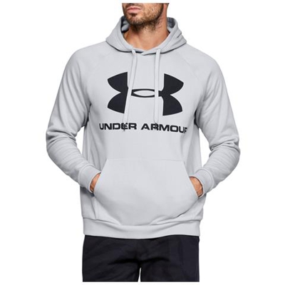 Rival Fleece Sportstyle Logo Hoodie 1345628-014, Uomo, Grigio, Felpa, Numero: M Eu