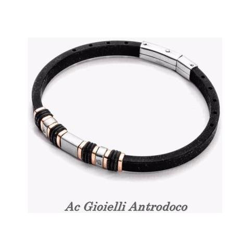 Bracciale Da Uomo In Acciaio Steel Tribal Rubber White Cod. 4ubr1300 características