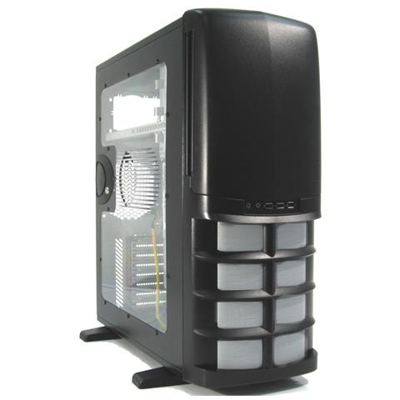 Giga Midi-Tower GX-01 Black, Midi-Tower, PC, ATX, 5x 3,5'', 4x 5 1/4'', 1x 3,5'', 1x 80mm, 2x 92mm