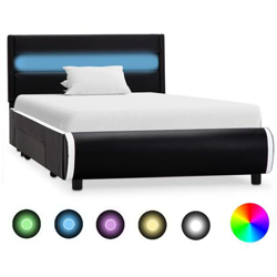 Giroletto Con Led Nero In Similpelle 100x200 Cm en oferta