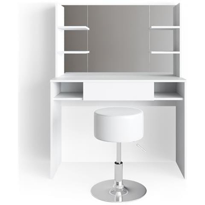 Vicco Led Toeletta Da Trucco Daenerys Bianco Toilette Toeletta Make-up Specchio Sgabello