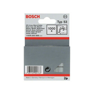 Bosch Morsetto per fili sottili tipo 53, 11,4 x 0,74 x 10 mm, confezione da 1000 pz.