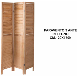 PARAVENTO 3 ANTE IN LEGNO CM.120X170h - BIGHOUSE IT características