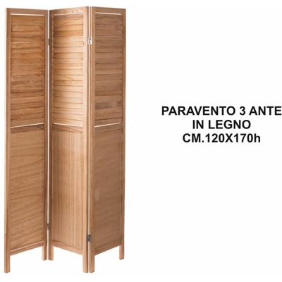 PARAVENTO 3 ANTE IN LEGNO CM.120X170h - BIGHOUSE IT