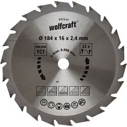 Wolfcraft lama per sega circolare HM, 22 denti características