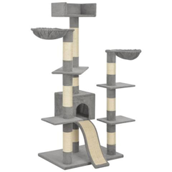 Albero Per Gatti Con Tiragraffi In Sisal Grigio 183 Cm Xxl en oferta