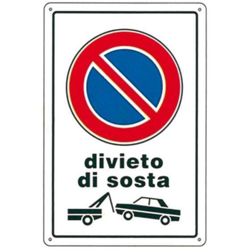 CARTELLO DIVIETO DI SOSTA R.F. 20x 30 PLASTICA - MACHIERALDO en oferta
