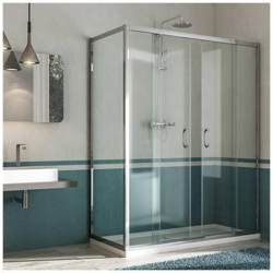 Box Doccia 70x120 Cm H185 Trasparente Mod. Replay Duo 2 Ante en oferta