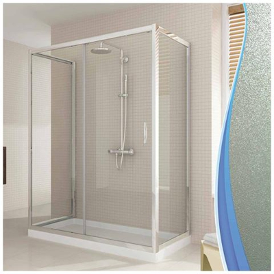 Box Doccia 3 Lati 70x110x70 Cm H198 Stampato C Mod. Young Trio 1 Anta P