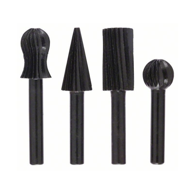 Bosch Set di frese a mano libera per macchine perforatrici, 4 pezzi, 6 mm, 13 mm