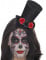 Mini cappello con rose e veletta donna Dia de los muertos en oferta