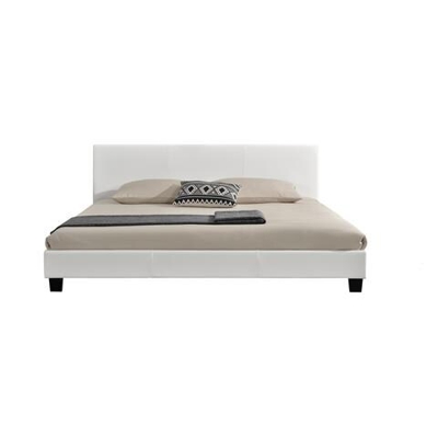 Letto Contemporain, Colore: Bianco-140 X 190 (cm)