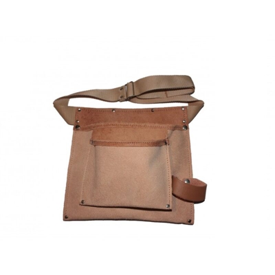 Eurocuoio - Borsa per utensili per carpentieri in crosta 26x24x7h cm