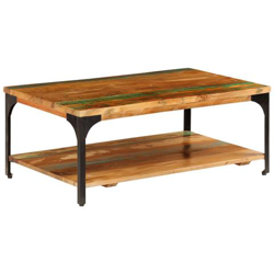 Tavolino Da Caffè Con Mensola 100x60x35 Cm Massello Di Recupero precio