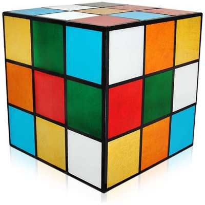 Cubo Rubik Tavolino Da Caff? In Vetro Tmr5050mza