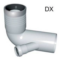 Curva Wc Prolungata 1 Attacco Con Guarnizione E Tappo D. 90-116-40 Dx - NICOL precio