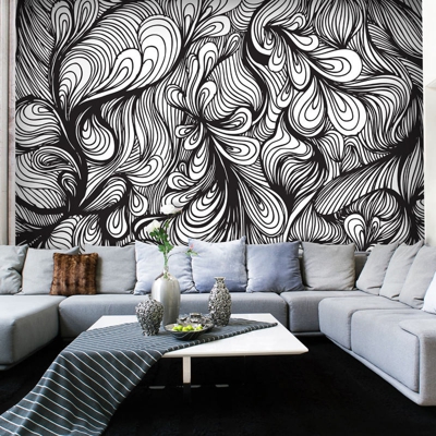 Fotomurale Bianco e nero in un clima r cm 200x154 Artgeist