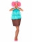 Costume da cupcake turchese per donna