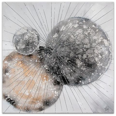 Dipinto Su Tela Sfere Astratte