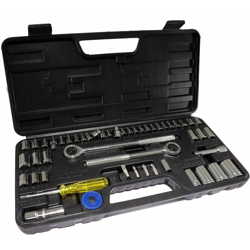 Kit Valigetta Chiavi A Cricchetto / Bussola In Acciaio Speciale 52 Pezzi 1242C - LUPEXSHOP en oferta
