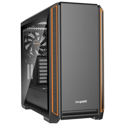Case Silent Base 601 Middle Tower ATX / EATX / Micro ATX / Mini-ITX 2 Porte USB 3.0 Colore Nero e Arancione (Finestrato)