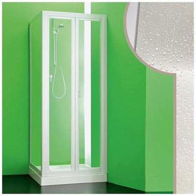 Box Doccia 70x80 Cm In Acrilico Mod. Saturno Con Apertura A Libro
